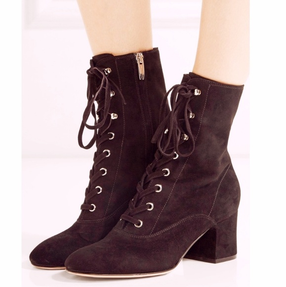 Gianvito Rossi Shoes - Gianvito Rossi🎀Mackay🎀Suede Lace Up Ankle Boots